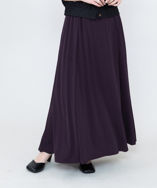 meeny miny(ミーニーマイニー)の「【meeny miny】とろみ~スカート(スカート・レディース・パープル/ブラック/グレー・S-M/M-L)」の17枚目の写真