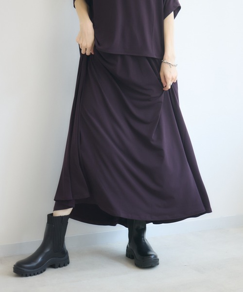 meeny miny(ミーニーマイニー)の「【meeny miny】とろみ~スカート(スカート・レディース・パープル/ブラック/グレー・S-M/M-L)」の19枚目の写真