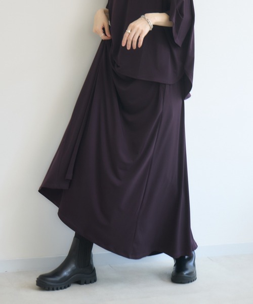 meeny miny(ミーニーマイニー)の「【meeny miny】とろみ~スカート(スカート・レディース・パープル/ブラック/グレー・S-M/M-L)」の20枚目の写真