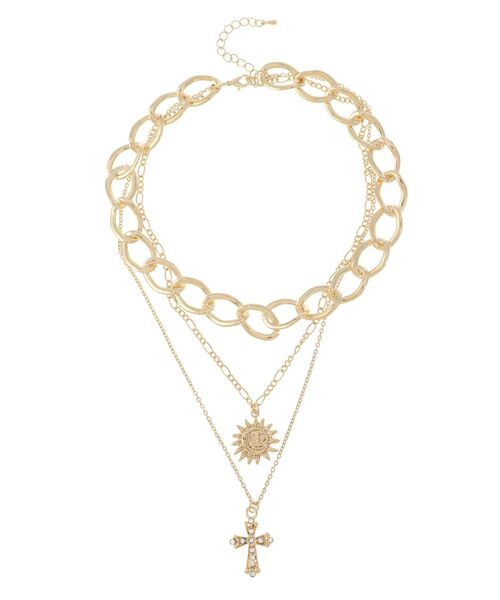 EVRIS（エヴリス）の「SUNNY CROSS 3連ネックレス（ネックレス・レディース・ゴールド/シルバー・FREE）」の11枚目の写真