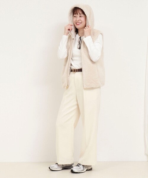 ファイングロス×ファー リバーシブルベスト（ブルゾン）｜MICO COULIER