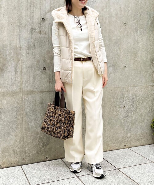 ファイングロス×ファー リバーシブルベスト（ブルゾン）｜MICO COULIER