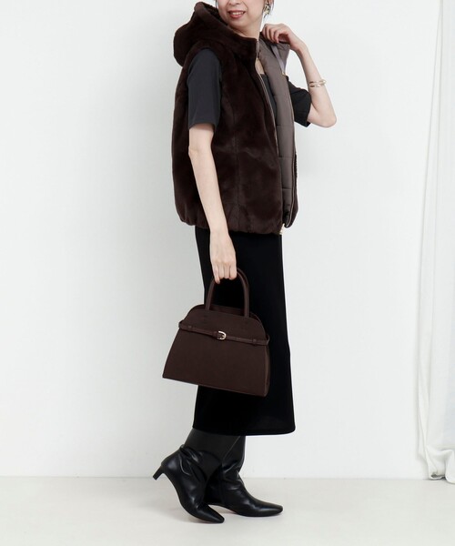 ファイングロス×ファー リバーシブルベスト（ブルゾン）｜MICO COULIER