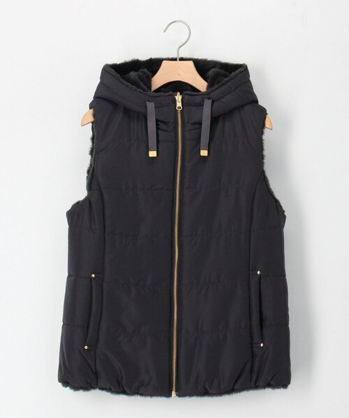 ファイングロス×ファー リバーシブルベスト（ブルゾン）｜MICO COULIER