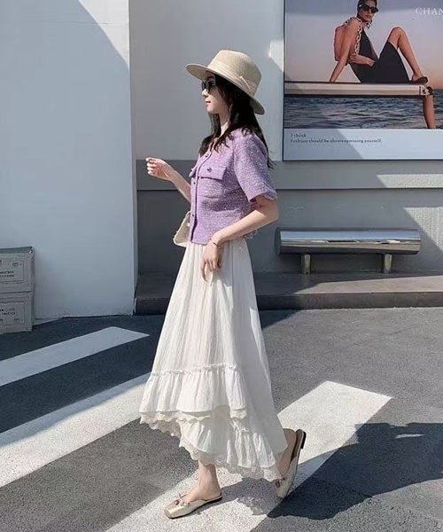 gossip!ロサンゼルス(ゴシップロサンゼルス)の「裾ティアード フリルスカート(スカート・レディース・ブラック/ブルー/ホワイト/ピンク・FREE)」の9枚目の写真