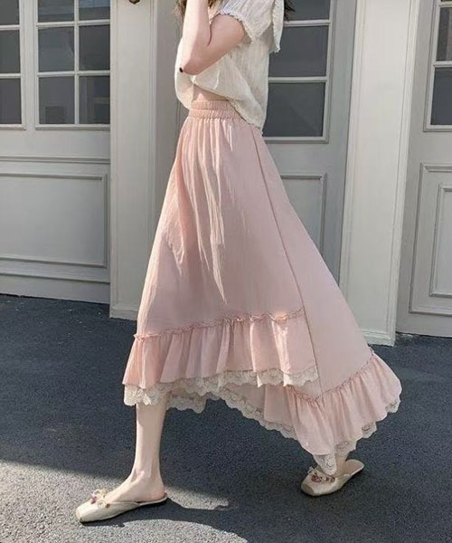 gossip!ロサンゼルス(ゴシップロサンゼルス)の「裾ティアード フリルスカート(スカート・レディース・ブラック/ブルー/ホワイト/ピンク・FREE)」の15枚目の写真