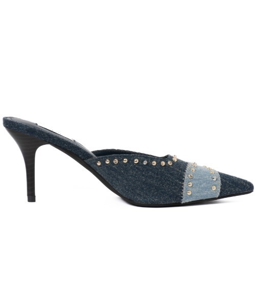 R&E（アールアンドイー）の「【25AW新作】【R&E】パッチワーク×デコストーンミュールパンプス（パンプス・レディース・レオパード/ネイビー系・L/M/S/LL）」の12枚目の写真