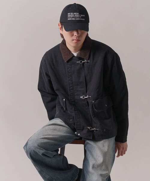 ファイヤーマンジャケット　ネイビー コーデュロイ襟 ファイヤーマンジャケット ネイビー コーデュロイ襟 ファイヤー