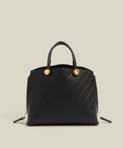 E'POR(エポール)の「【E'POR】【数量限定】 Y BAG Mini Emboss【超軽量】(ハンドバッグ・レディース・ベージュ/ブラック・FREE)」の3枚目の写真