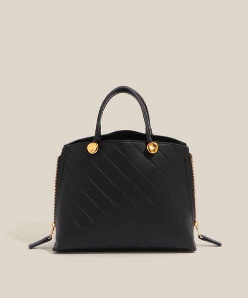 E'POR(エポール)の「【E'POR】【数量限定】 Y BAG Mini Emboss【超軽量】(ハンドバッグ・レディース・ベージュ/ブラック・FREE)」の5枚目の写真