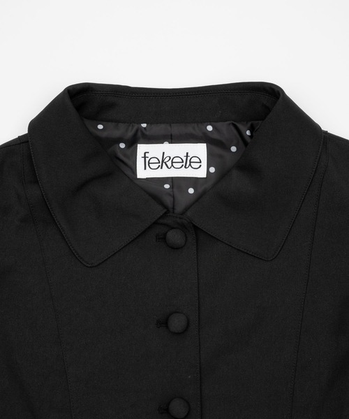 FEKETE(フェケテ)の「round collar jacket / ラウンドカラージャケット(その他アウター・レディース・グレー/ブラック・SMALL/MEDIUM/LARGE)」の22枚目の写真
