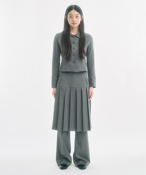 FEKETE(フェケテ)の「round collar jacket / ラウンドカラージャケット(その他アウター・レディース・グレー/ブラック・SMALL/MEDIUM/LARGE)」の10枚目の写真