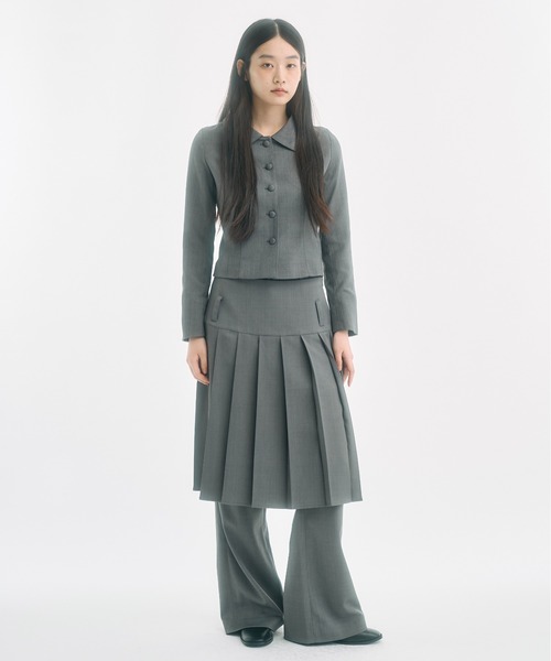 FEKETE ラウンドカラージャケット Sサイズ FEKETE ラウンドカラージャケット Sサイズ round collar jacket