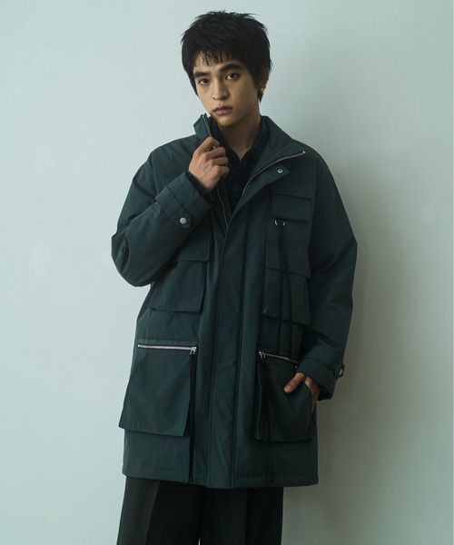 PHILTHEORY(フィルセオリー)の「Techno coat / テクノコート(ダウンジャケット/コート・メンズ・ブラック/ブルー・3/2/1)」の2枚目の写真