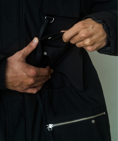 PHILTHEORY(フィルセオリー)の「Techno coat / テクノコート(ダウンジャケット/コート・メンズ・ブラック/ブルー・3/2/1)」の14枚目の写真