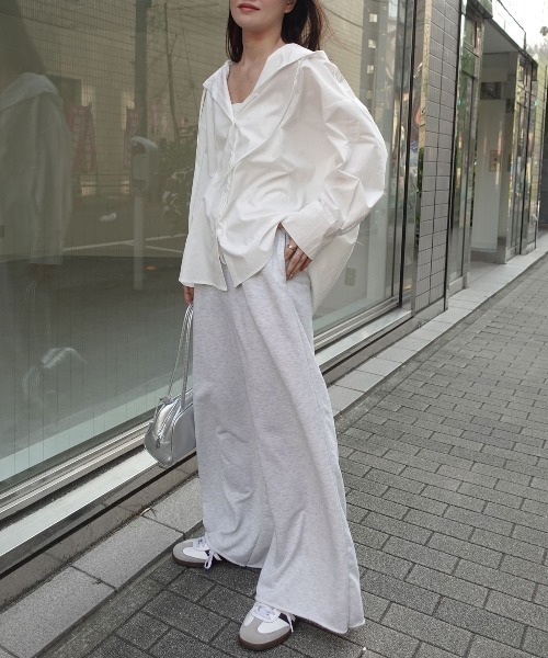 CORNERS（コーナーズ）の「ワッシャーフード付きシャツ（シャツ/ブラウス・レディース・オフホワイト/ブラック・M）」の9枚目の写真