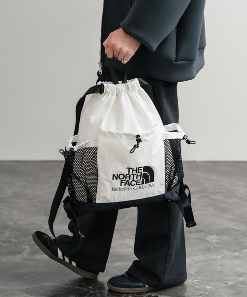 日本未展開モデルTHENORTHFACEザ・ノースフェイスWHITELABELホワイトレーベルLINDENMESHGYMSACKワンポイントロゴナップサック