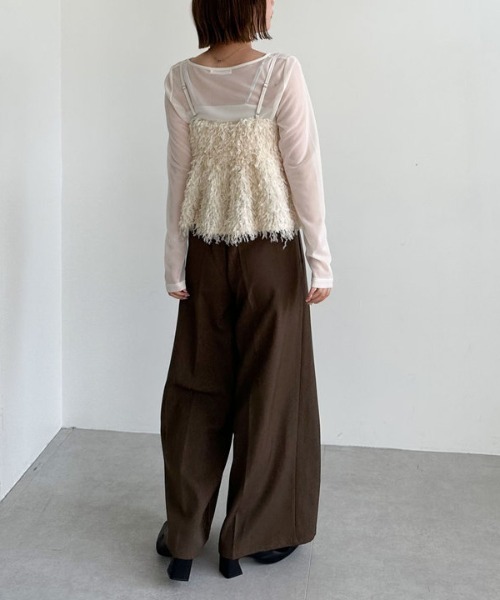 archives(アルシーヴ)の「ベルト付タックワイドスラックス(スラックス・レディース・ブラック/グレー/モカ・MEDIUM)」の11枚目の写真