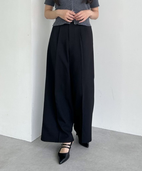 archives(アルシーヴ)の「ベルト付タックワイドスラックス(スラックス・レディース・ブラック/グレー/モカ・MEDIUM)」の15枚目の写真