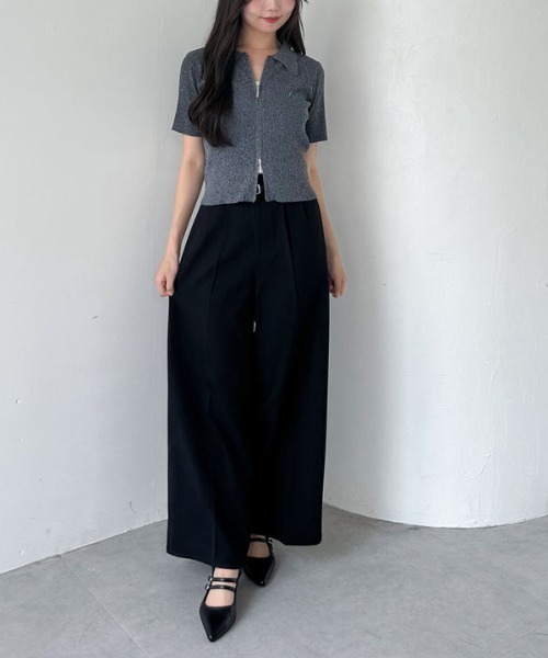 archives(アルシーヴ)の「ベルト付タックワイドスラックス(スラックス・レディース・ブラック/グレー/モカ・MEDIUM)」の20枚目の写真