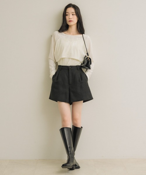 NEUNA(ヌナ)の「クラッシュベロアset top(Tシャツ/カットソー・レディース・ブラック/ブラウン/オフホワイト・FREE)」の18枚目の写真