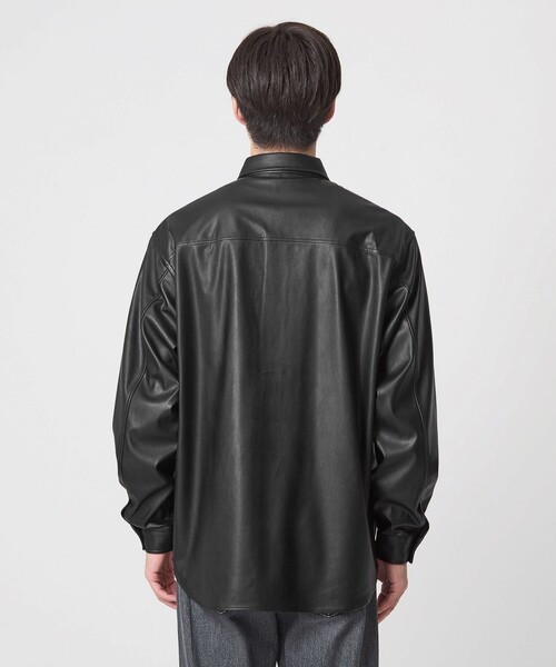 セオリーリュクス　ELBEY LIGHT LEATHERライトレザーシャツ　ML セオリーリュクス ELBEY LIGHT LEATHERライトレザーシャツ ML