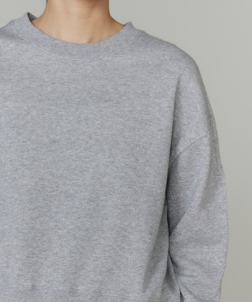 INED(イネド)の「ラメ裏毛プルオーバー《YVON》【セットアップ対応】(Tシャツ/カットソー・レディース・アイボリー/グレー・9号)」の14枚目の写真