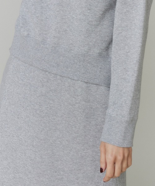 INED(イネド)の「ラメ裏毛プルオーバー《YVON》【セットアップ対応】(Tシャツ/カットソー・レディース・アイボリー/グレー・9号)」の15枚目の写真