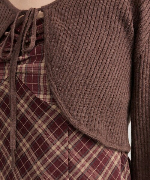 OLIVE des OLIVE（オリーブデオリーブ）の「【セットで着れる】ニットボレロセットワンピ（ワンピース・レディース・ブラック/オフホワイト/アイボリー/ボルドー・FREE）」の17枚目の写真