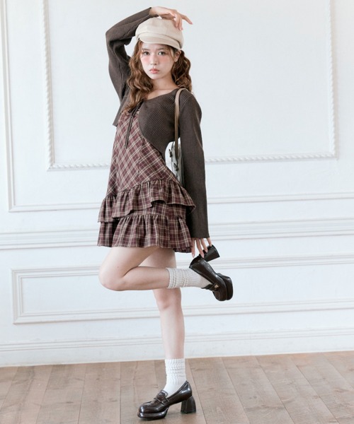 OLIVE des OLIVE YUI企画 ワンピースとボレロ セット OLIVE des ワンピース 「SETアイテム」ボレロセットリボンミニ