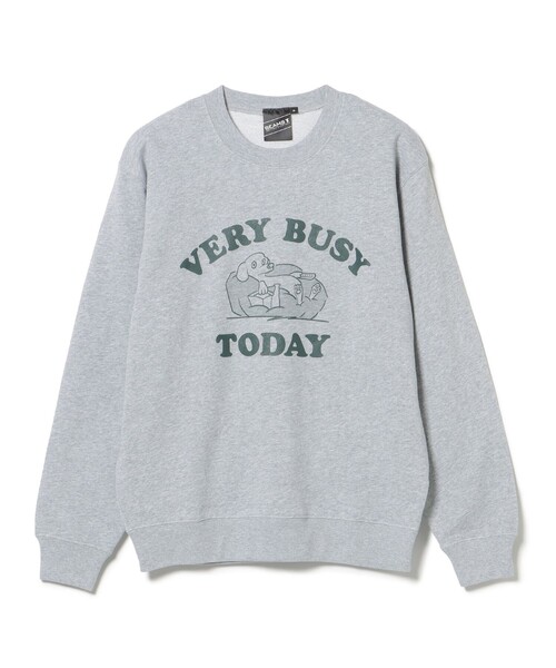 BEAMS T(ビームスティー)の「BEAMS T / VERY BUSY TODAY クルーネック スウェット(スウェット・メンズ・グレー/ブラック系その他4・XL/L/S/M)」の2枚目の写真