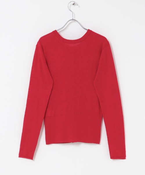 THE GOODLAND MARKET（ザグッドランドマーケット）の「cwtch　LAYERED KNIT TOPS（カーディガン/ボレロ・レディース・ネイビー/ライトカーキ/レッド・FREE）」の4枚目の写真