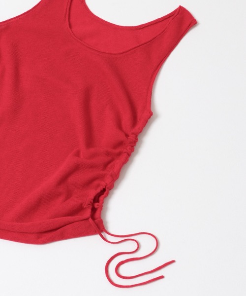 THE GOODLAND MARKET（ザグッドランドマーケット）の「cwtch　LAYERED KNIT TOPS（カーディガン/ボレロ・レディース・ネイビー/ライトカーキ/レッド・FREE）」の8枚目の写真