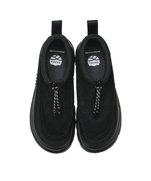 ブラックスエードジップモカシン SHAKA ジップ モカシン シューズ ZIP MOCCASIN BOOTIE EX（モカシン