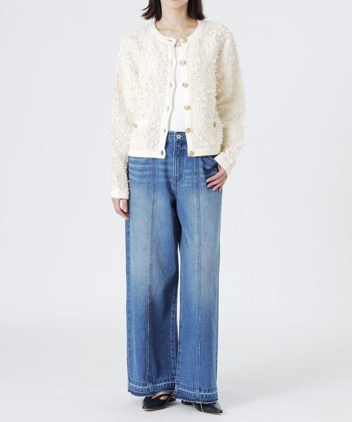 LOVELESS（ラブレス）の「ツイードコンビカーディガン（カーディガン/ボレロ・レディース・ブラック/オフホワイト・36）」の8枚目の写真