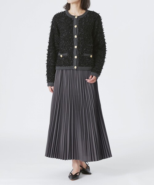 LOVELESS（ラブレス）の「ツイードコンビカーディガン（カーディガン/ボレロ・レディース・ブラック/オフホワイト・36）」の9枚目の写真