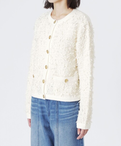 LOVELESS（ラブレス）の「ツイードコンビカーディガン（カーディガン/ボレロ・レディース・ブラック/オフホワイト・36）」の11枚目の写真