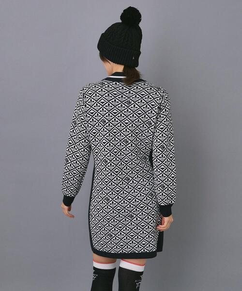 adabat（アダバット）の「【ADABAT NAVY】フルールドリスニットワンピース（ワンピース・レディース・ブラック/ホワイト系・42/40/38）」の11枚目の写真