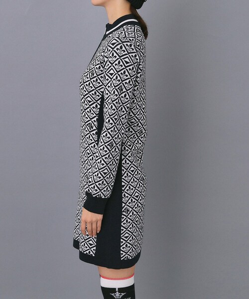 adabat（アダバット）の「【ADABAT NAVY】フルールドリスニットワンピース（ワンピース・レディース・ブラック/ホワイト系・42/40/38）」の17枚目の写真