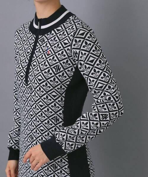 adabat（アダバット）の「【ADABAT NAVY】フルールドリスニットワンピース（ワンピース・レディース・ブラック/ホワイト系・42/40/38）」の20枚目の写真