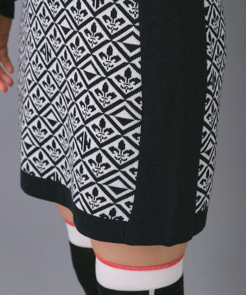 adabat（アダバット）の「【ADABAT NAVY】フルールドリスニットワンピース（ワンピース・レディース・ブラック/ホワイト系・42/40/38）」の21枚目の写真