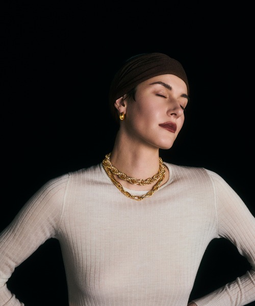 IRIS47（イリスフォーセブン）の「【IRIS 47】cashmere sheer knit tops/カシミア シアー ニット トップス dress30（ニット/セーター・レディース・ライトブルー/ブラック/ホワイト・FREE）」の8枚目の写真