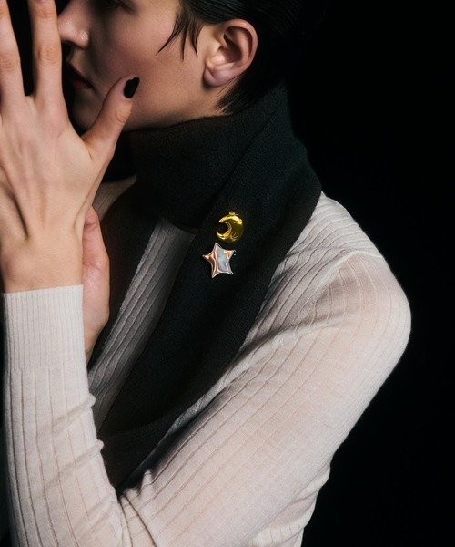 IRIS47（イリスフォーセブン）の「【IRIS 47】cashmere sheer knit tops/カシミア シアー ニット トップス dress30（ニット/セーター・レディース・ライトブルー/ブラック/ホワイト・FREE）」の9枚目の写真