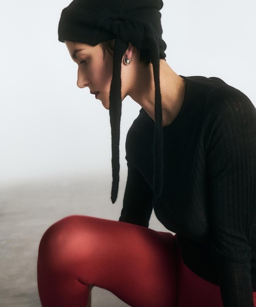 IRIS47（イリスフォーセブン）の「【IRIS 47】cashmere sheer knit tops/カシミア シアー ニット トップス dress30（ニット/セーター・レディース・ライトブルー/ブラック/ホワイト・FREE）」の7枚目の写真