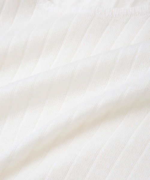 IRIS47（イリスフォーセブン）の「【IRIS 47】cashmere sheer knit tops/カシミア シアー ニット トップス dress30（ニット/セーター・レディース・ライトブルー/ブラック/ホワイト・FREE）」の6枚目の写真