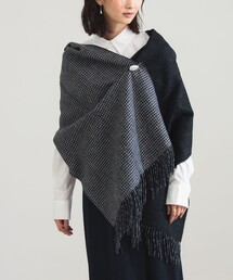 Demi-Luxe BEAMS | 4mm千鳥格子 アルパカ リバーシブル ストール(ストール/ショール)