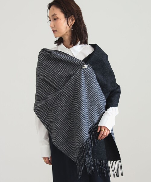 Demi-Luxe BEAMS(デミルクス ビームス)の「4mm千鳥格子 アルパカ リバーシブル ストール(ストール/ショール・レディース・その他・ONE SIZE)」の2枚目の写真