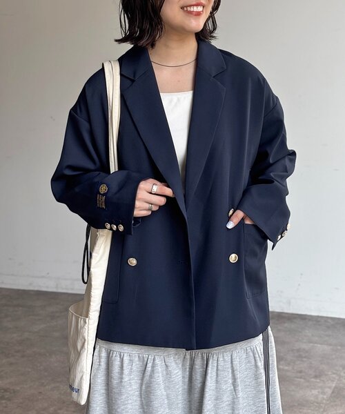 U.S. POLO ASSN.(ユーエスポロアッスン)の「テーラードジャケット(テーラードジャケット・レディース・ベージュ/ネイビー/ブラウン/ベージュ系その他・FREE)」の4枚目の写真