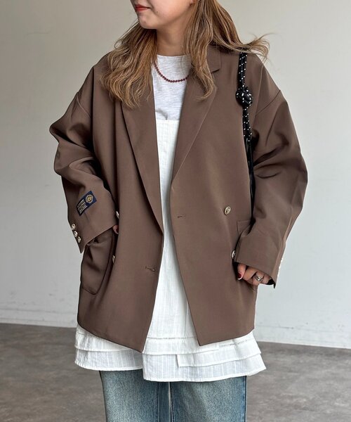 U.S. POLO ASSN.(ユーエスポロアッスン)の「テーラードジャケット(テーラードジャケット・レディース・ベージュ/ネイビー/ブラウン/ベージュ系その他・FREE)」の2枚目の写真