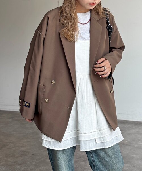 U.S. POLO ASSN.(ユーエスポロアッスン)の「テーラードジャケット(テーラードジャケット・レディース・ベージュ/ネイビー/ブラウン/ベージュ系その他・FREE)」の9枚目の写真